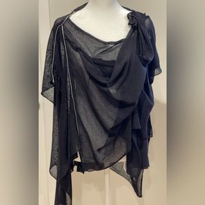 Gorgeous Women’s Draped Overlaying Shirt/Top/Blouse/Tonic Size 1